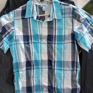 Plaid large button up dress shirt